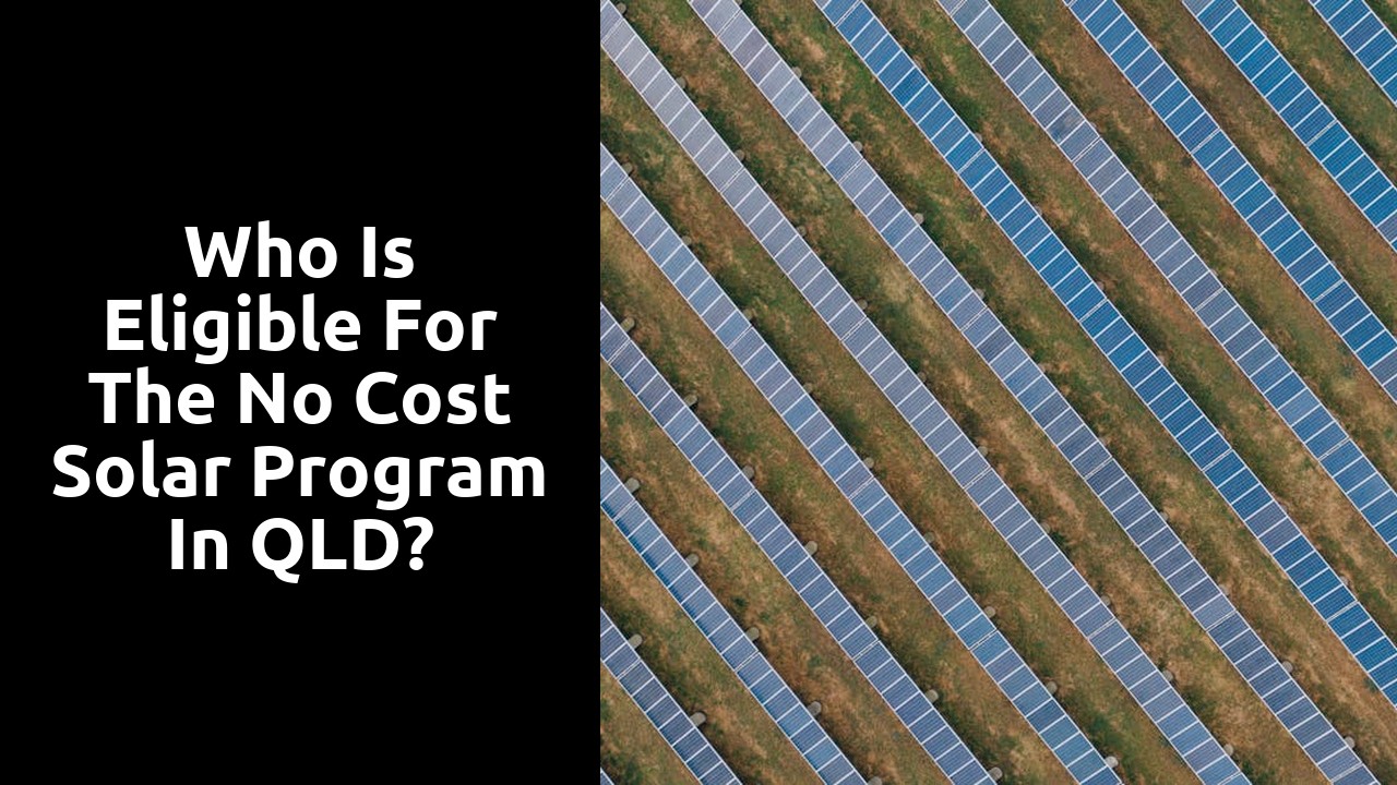 Who is eligible for the no cost solar program in QLD?